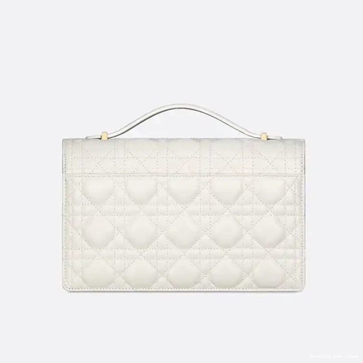 Cheap Miss Dior Handle Cannage Top White Small Lambskin Bag 0429 Luxury